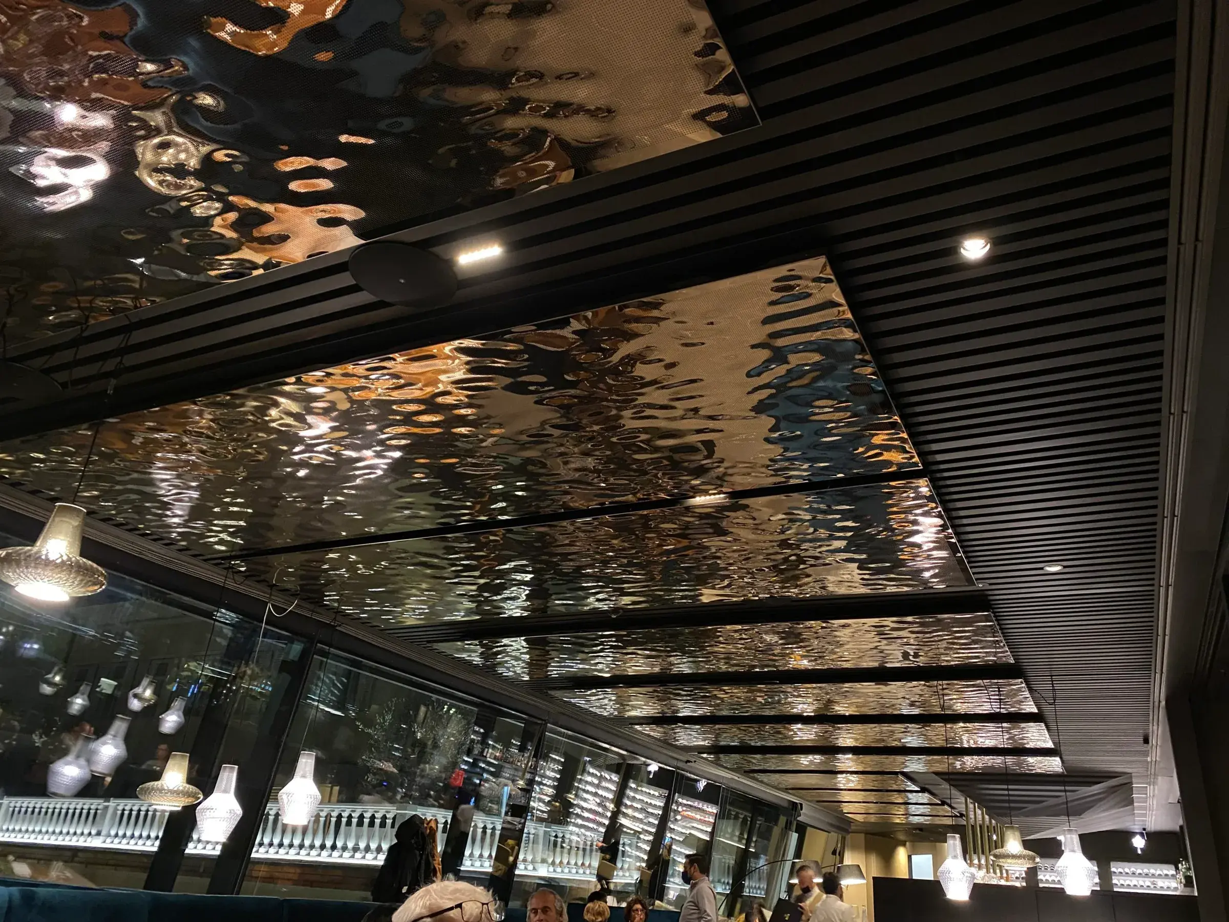 Restaurant Metal Ceiling - Embossed Metals installation (photo 3)